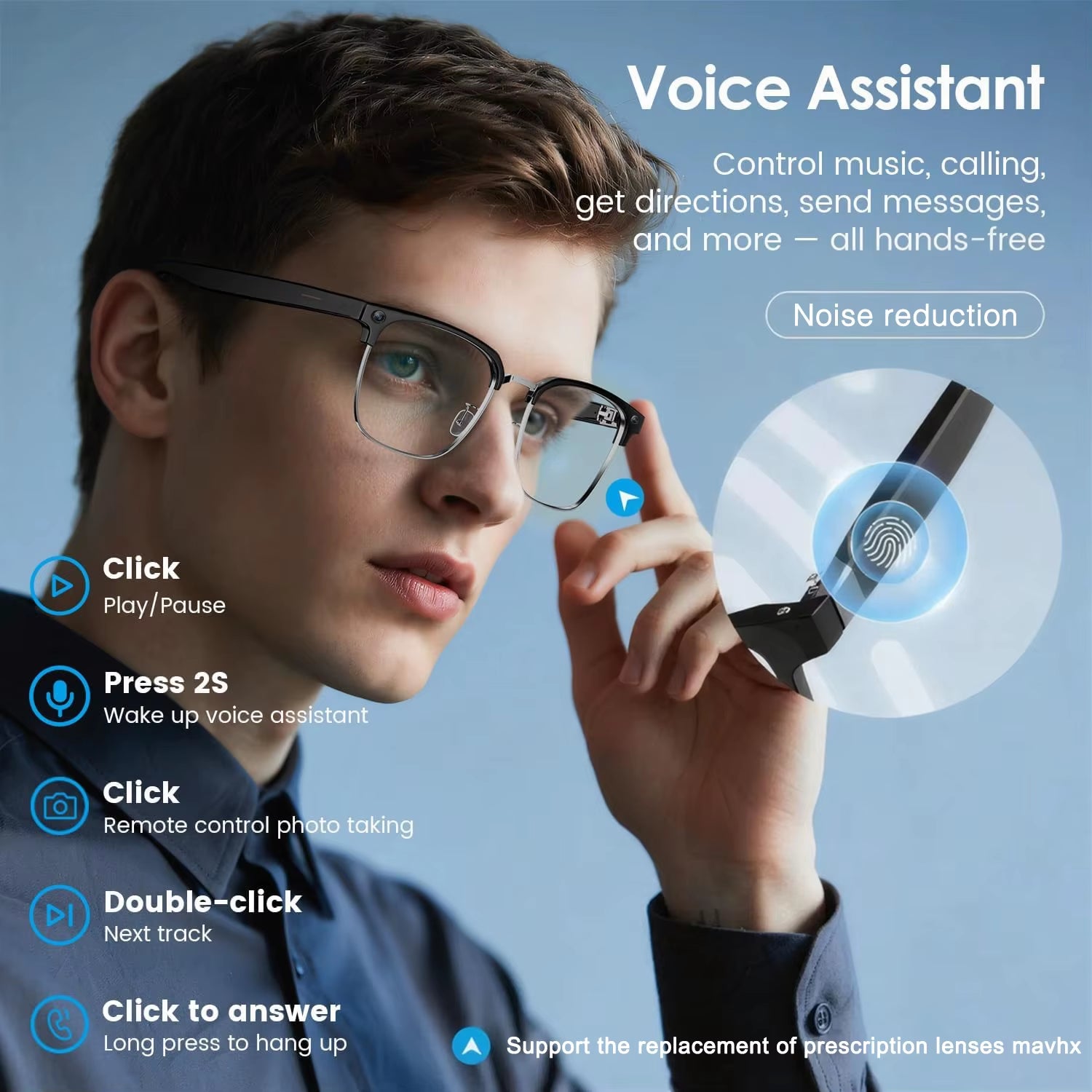  Camera Smart Glasses 