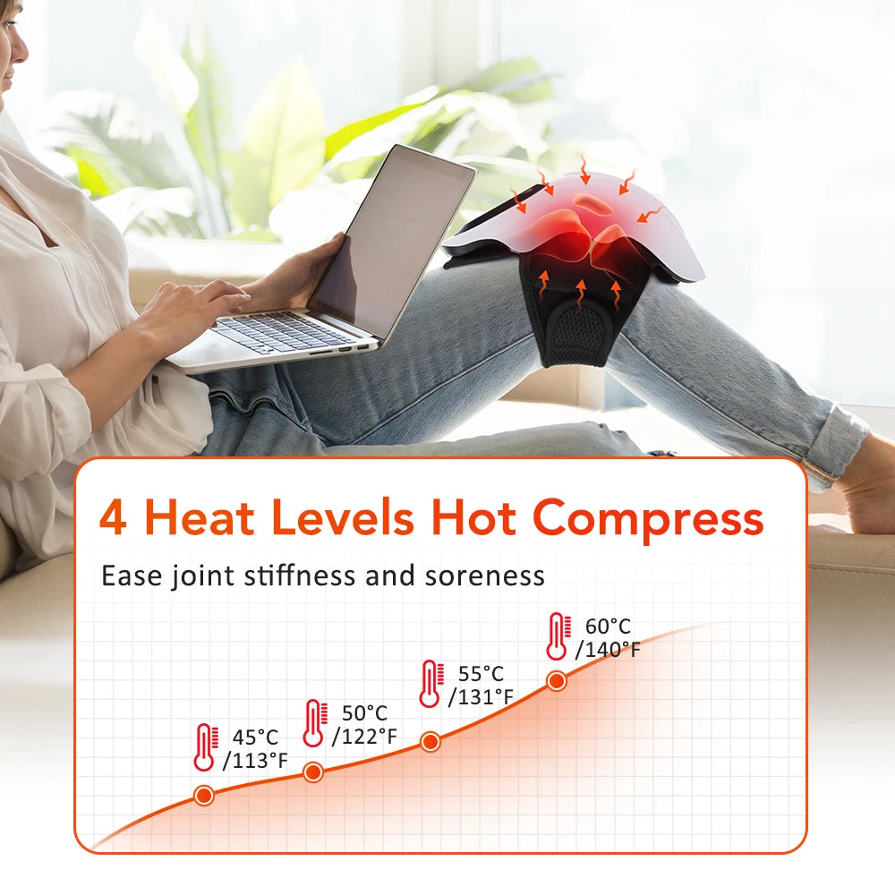 Wireless Electric Heated Knee Massager Pad 
