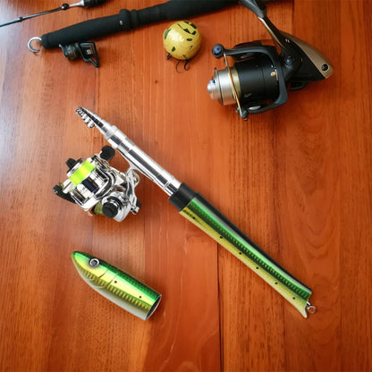 Portable Fish Shaped Fishing Rod Reel 