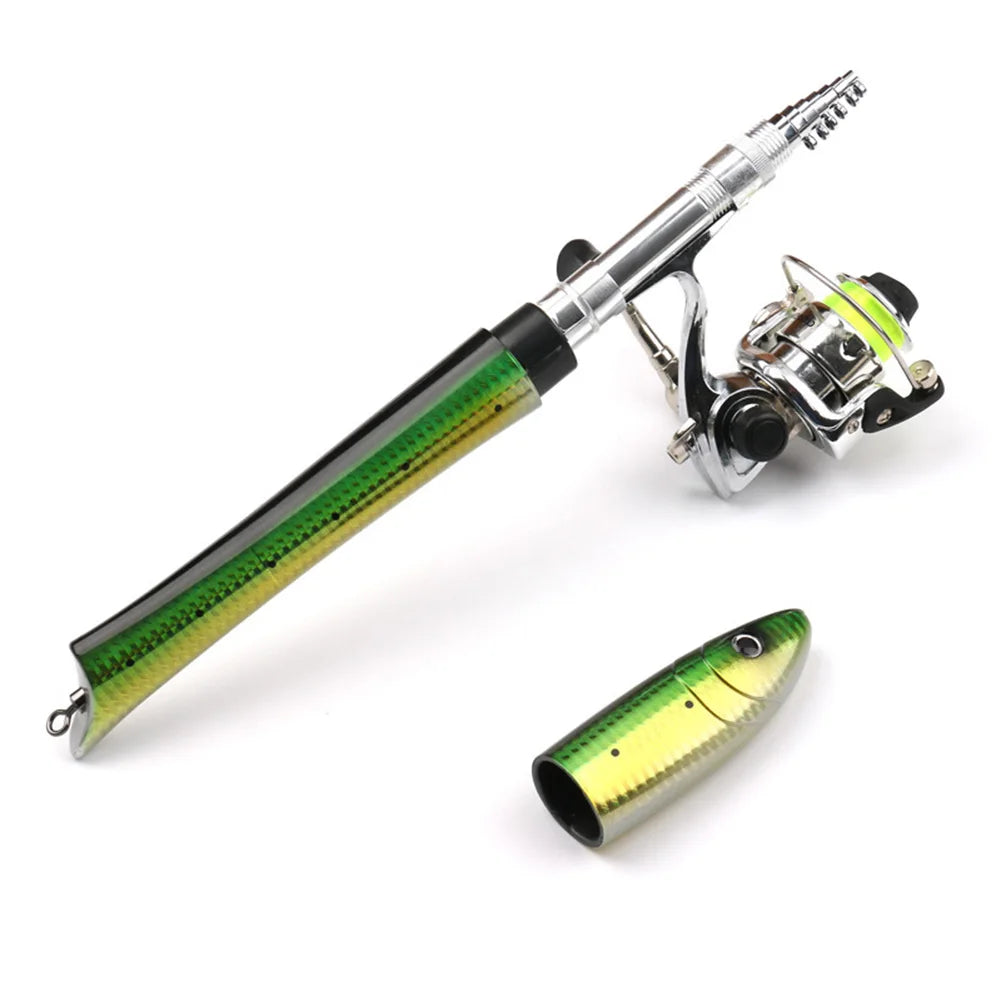 Portable Fish Shaped Fishing Rod Reel 