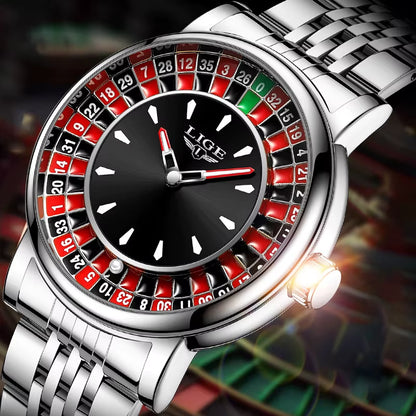Fashion Men Watch Rotating  Roulette