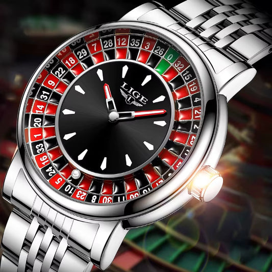 Fashion Men Watch Rotating  Roulette
