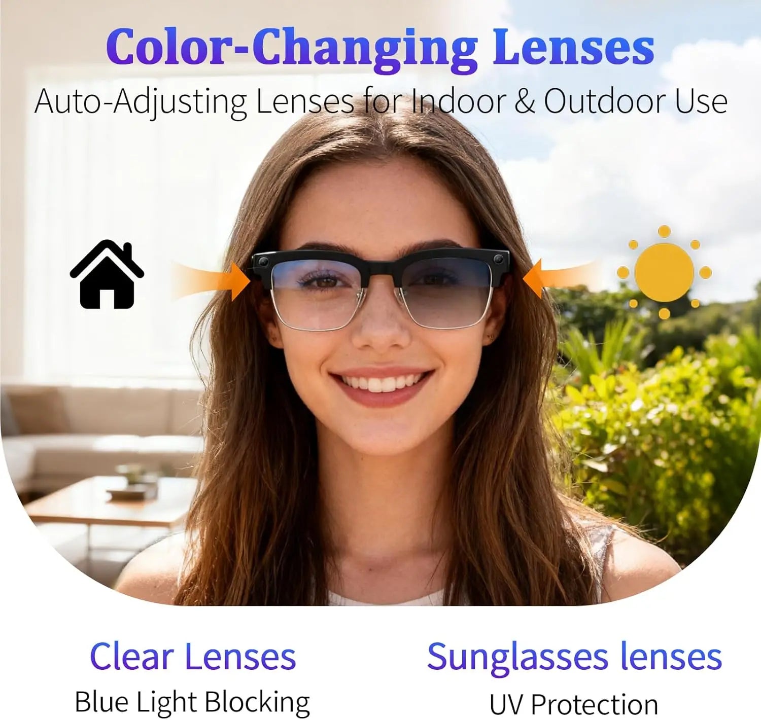 800W Camera Smart Glasses 