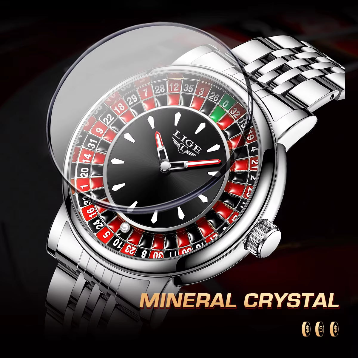 Fashion Men Watch Rotating  Roulette