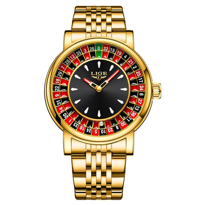 Fashion Men Watch Rotating  Roulette