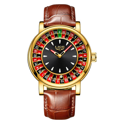 Fashion Men Watch Rotating  Roulette