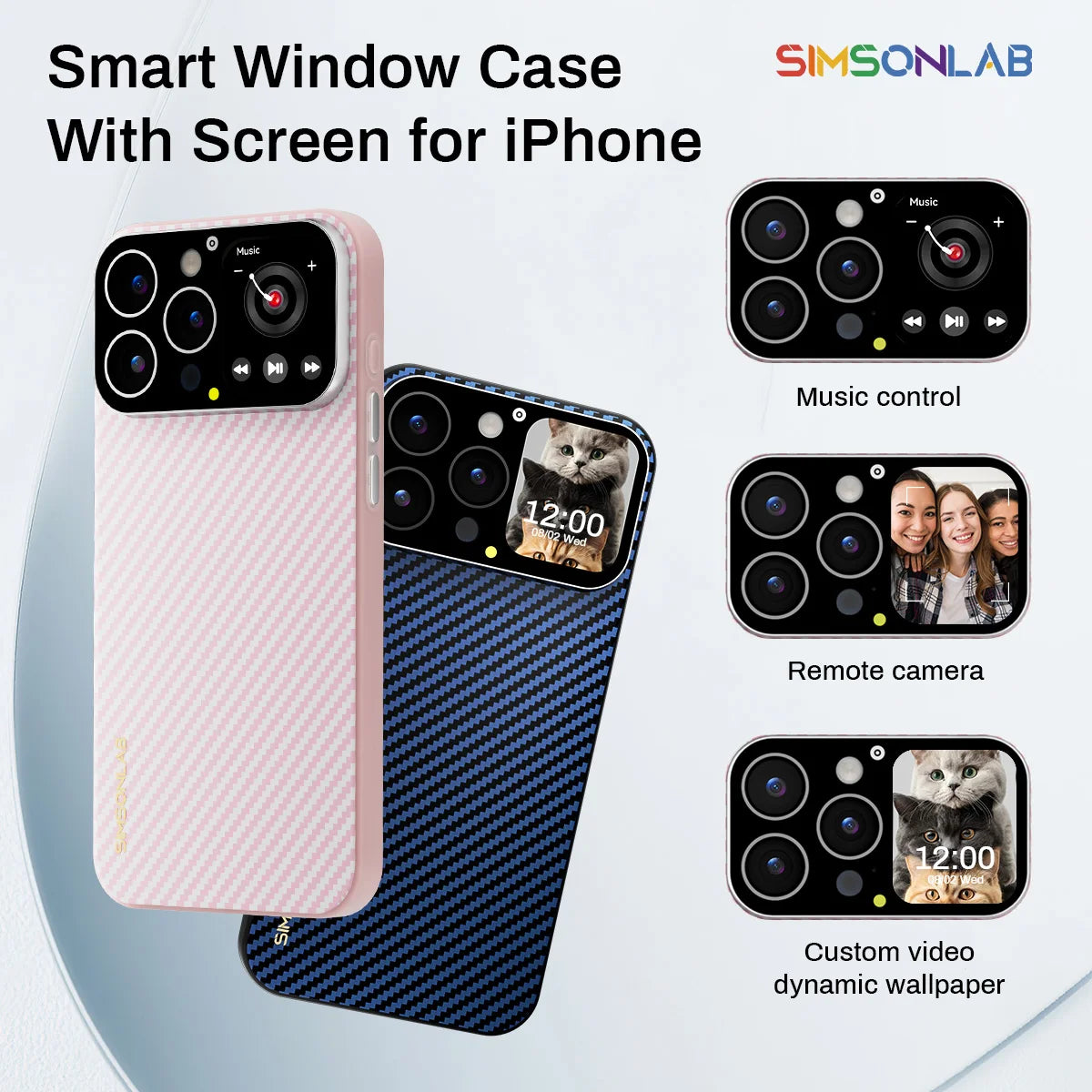 SIMSONLAB Smart Phone Case for Iphone16 15 14 13Pro