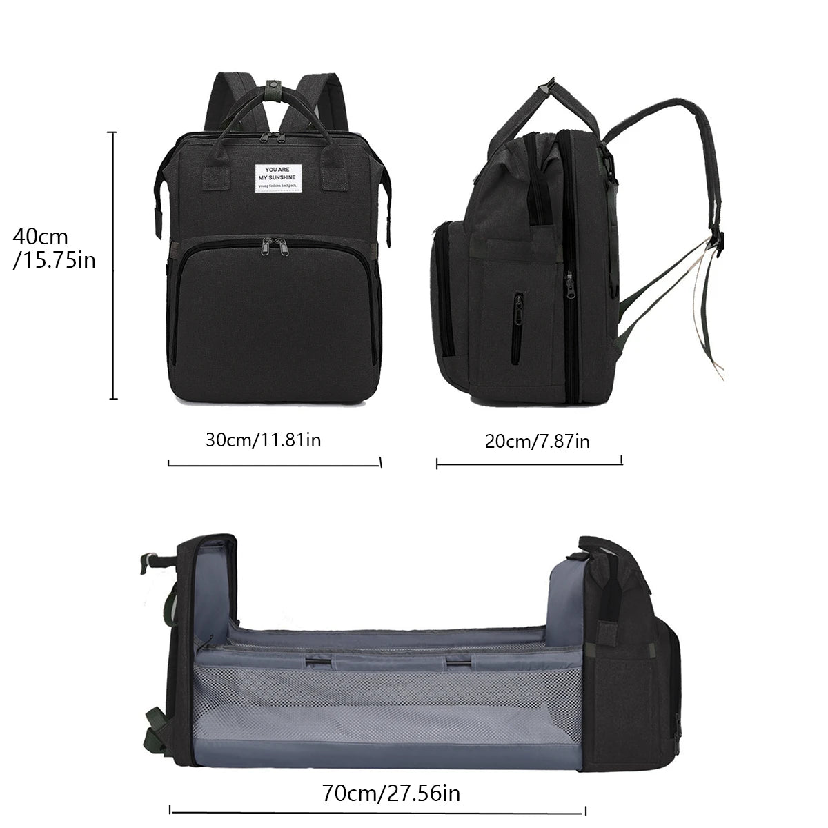 Foldable Bed Diaper Bag 