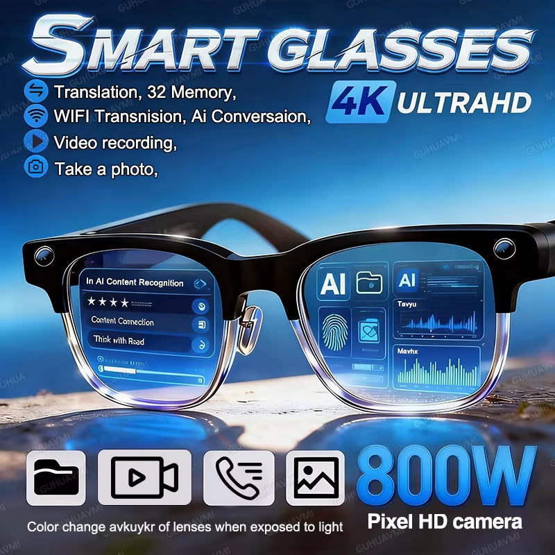  Camera Smart Glasses 