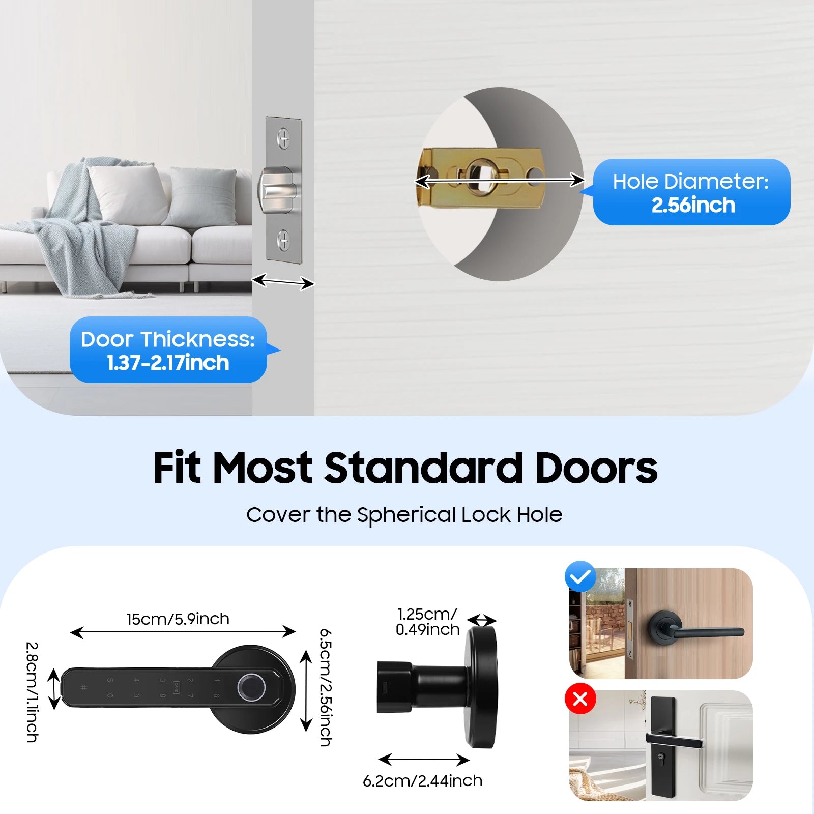 Smart Door Handle Lock 