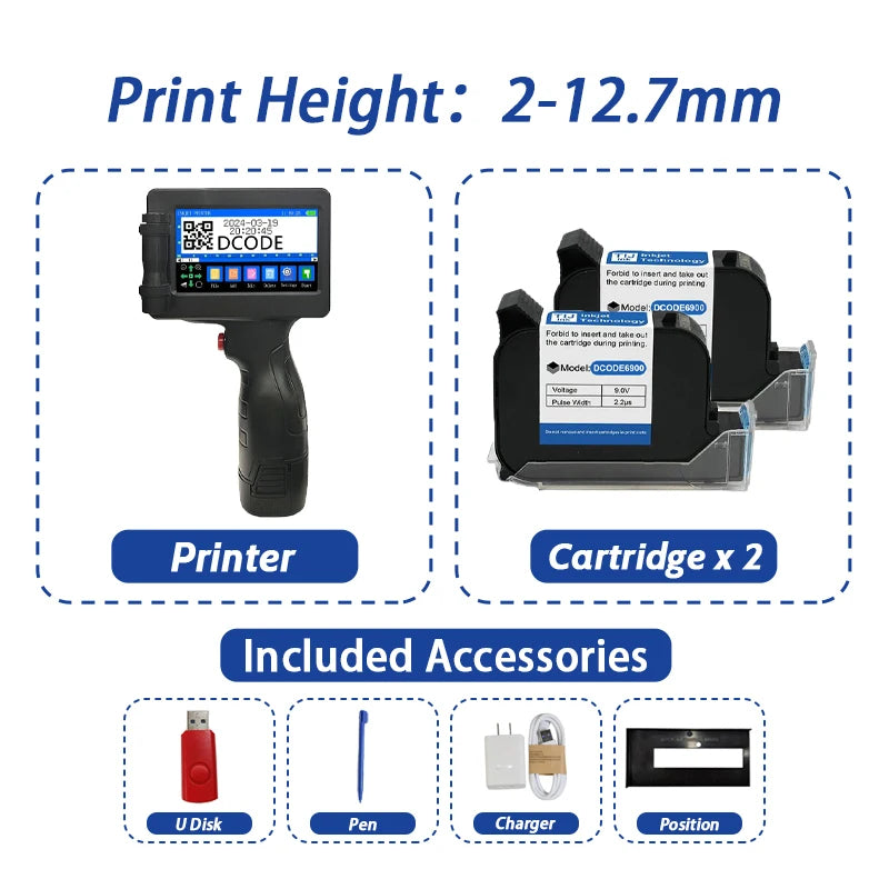 Portable Printers Handheld Inkjet Printer 