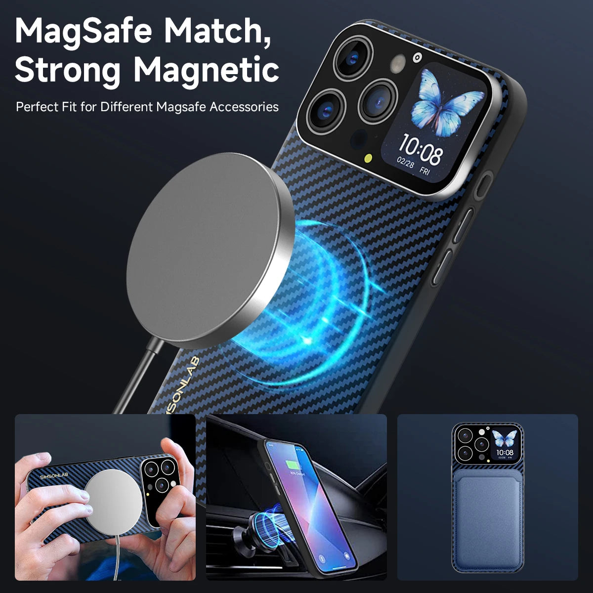 SIMSONLAB Smart Phone Case for Iphone16 15 14 13Pro