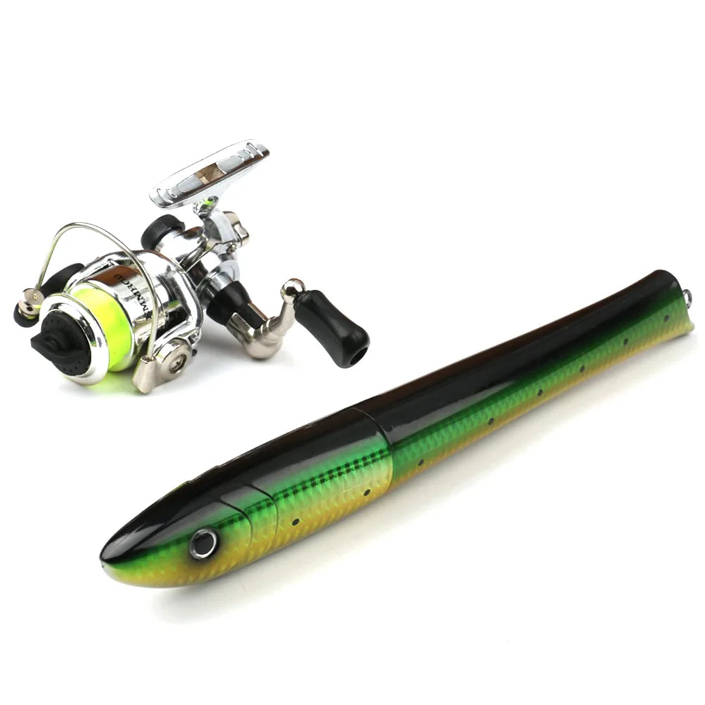 Portable Fish Shaped Fishing Rod Reel 