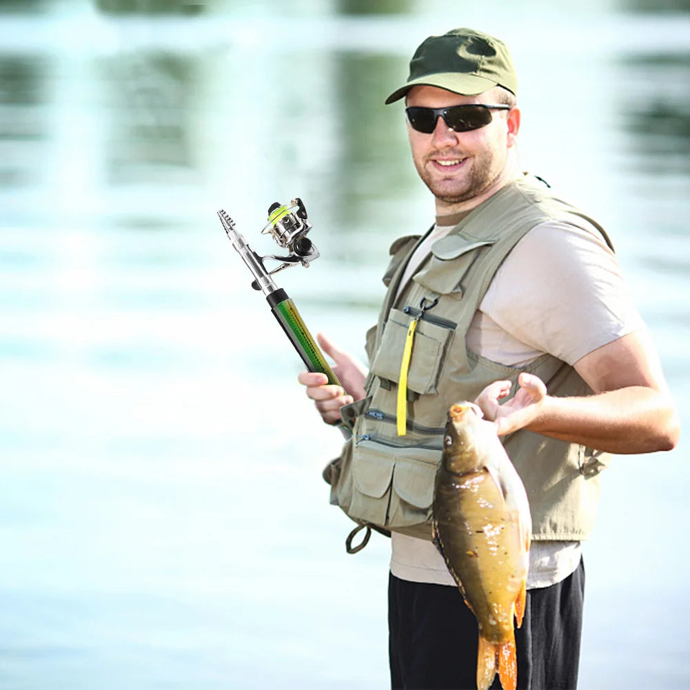 Portable Fish Shaped Fishing Rod Reel 