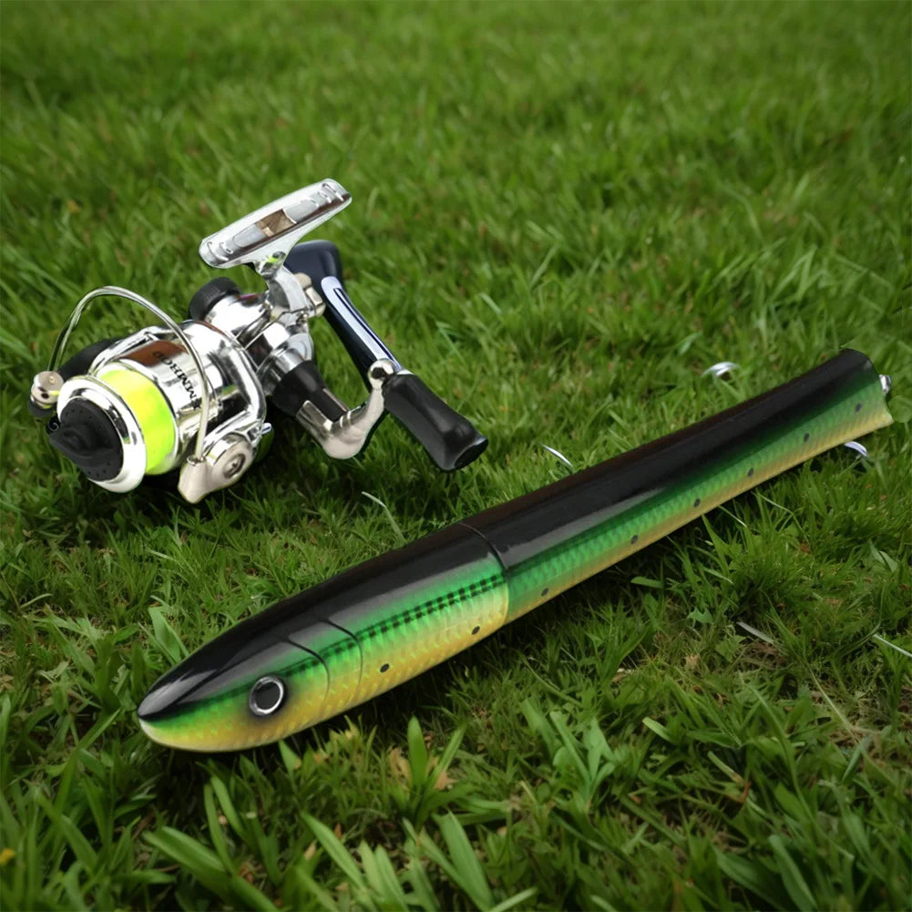 Portable Fish Shaped Fishing Rod Reel 
