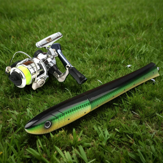 Portable Fish Shaped Fishing Rod Reel 